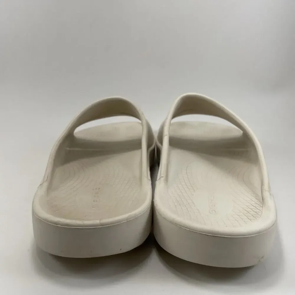 Oofos OOahh Slide Sandals Mens Size 10 Off White Comfort Recovery, Womens 12